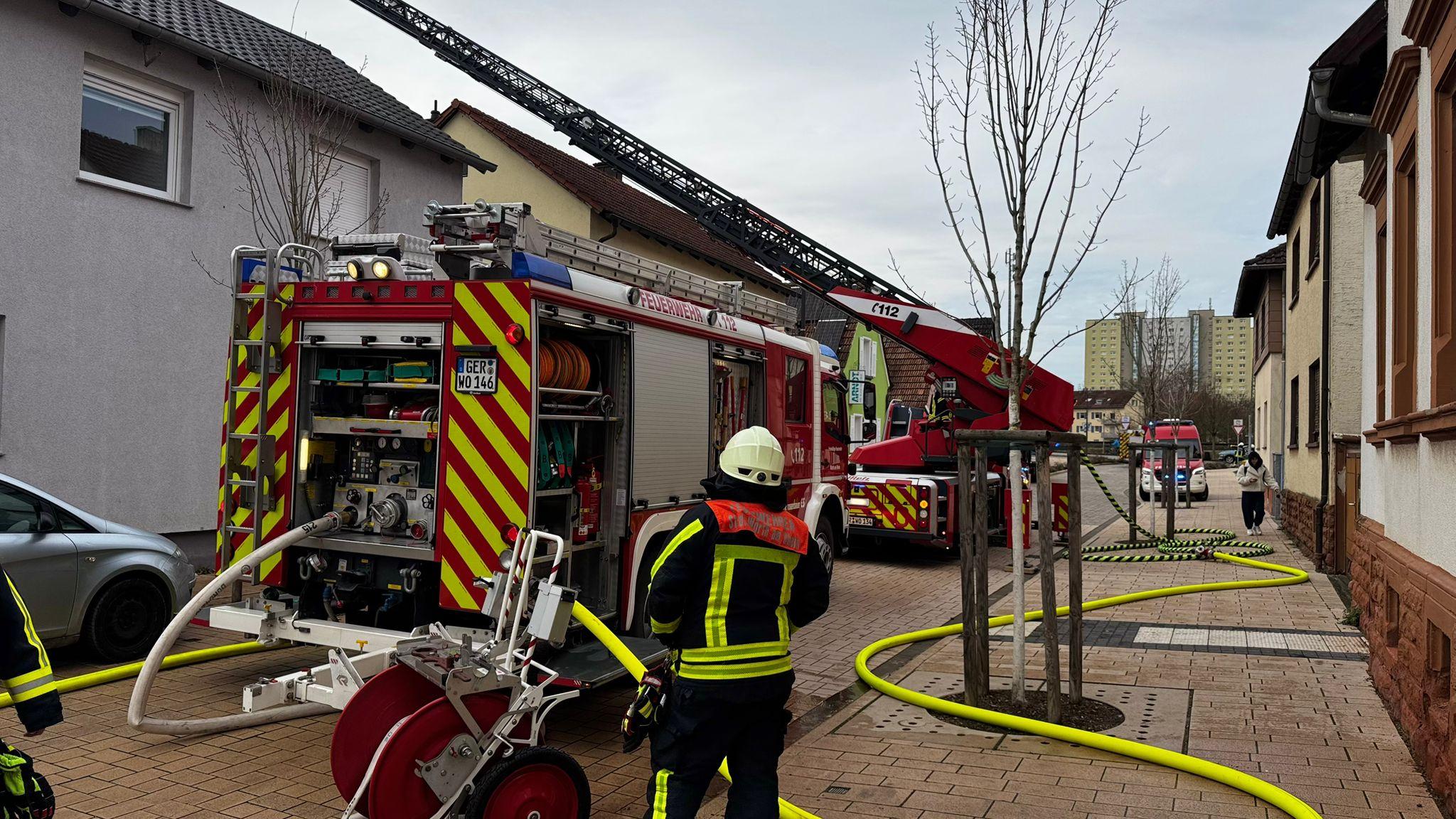 Einsatzfoto Dachstuhlbrand